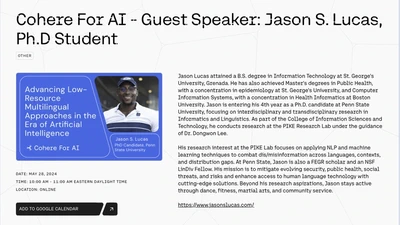 Cohere For AI Invited Talk featured image